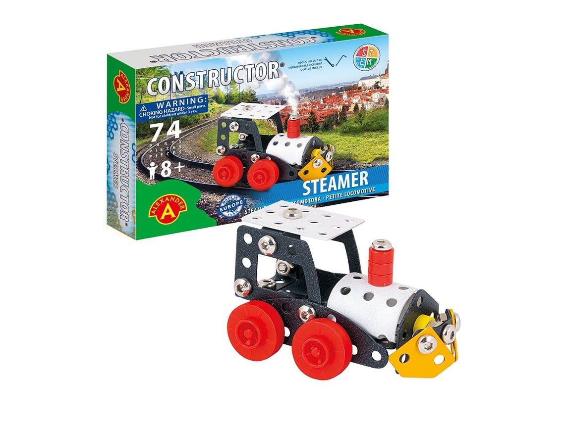Constructor Steamer – 74-Piece Metal Building Set