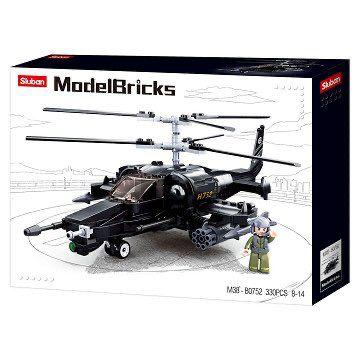 Sluban ModelBricks Attack Helicopter – 333 Pieces
