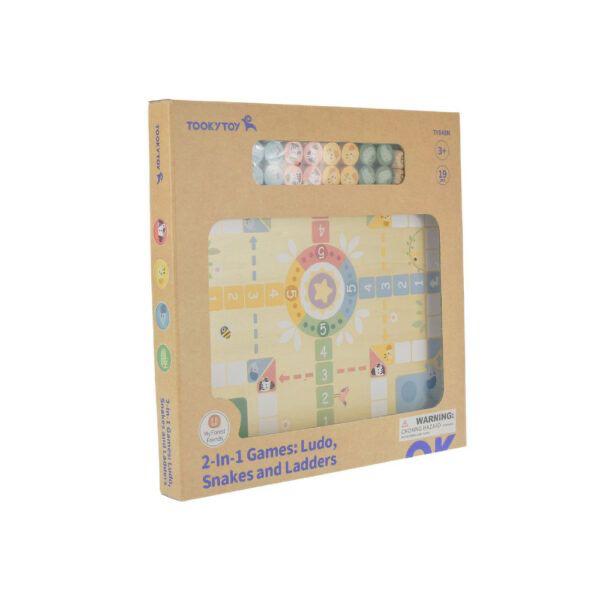 TookyToys 2in1 Wooden Game Set