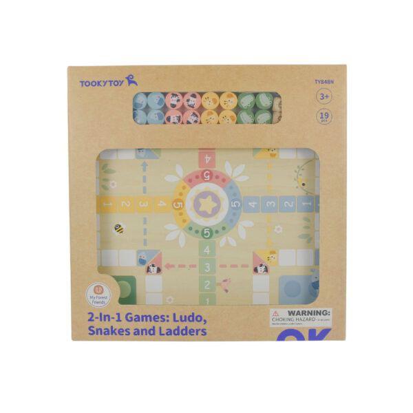 TookyToys 2in1 Wooden Game Set