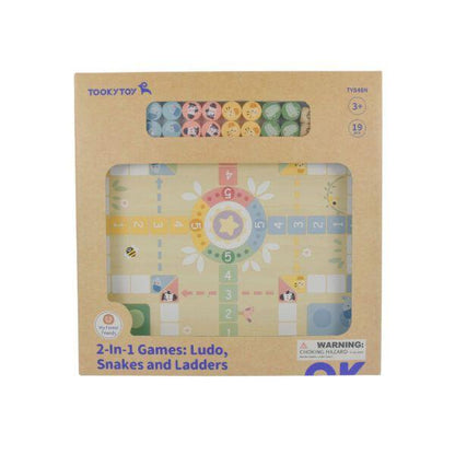 TookyToys 2in1 Wooden Game Set