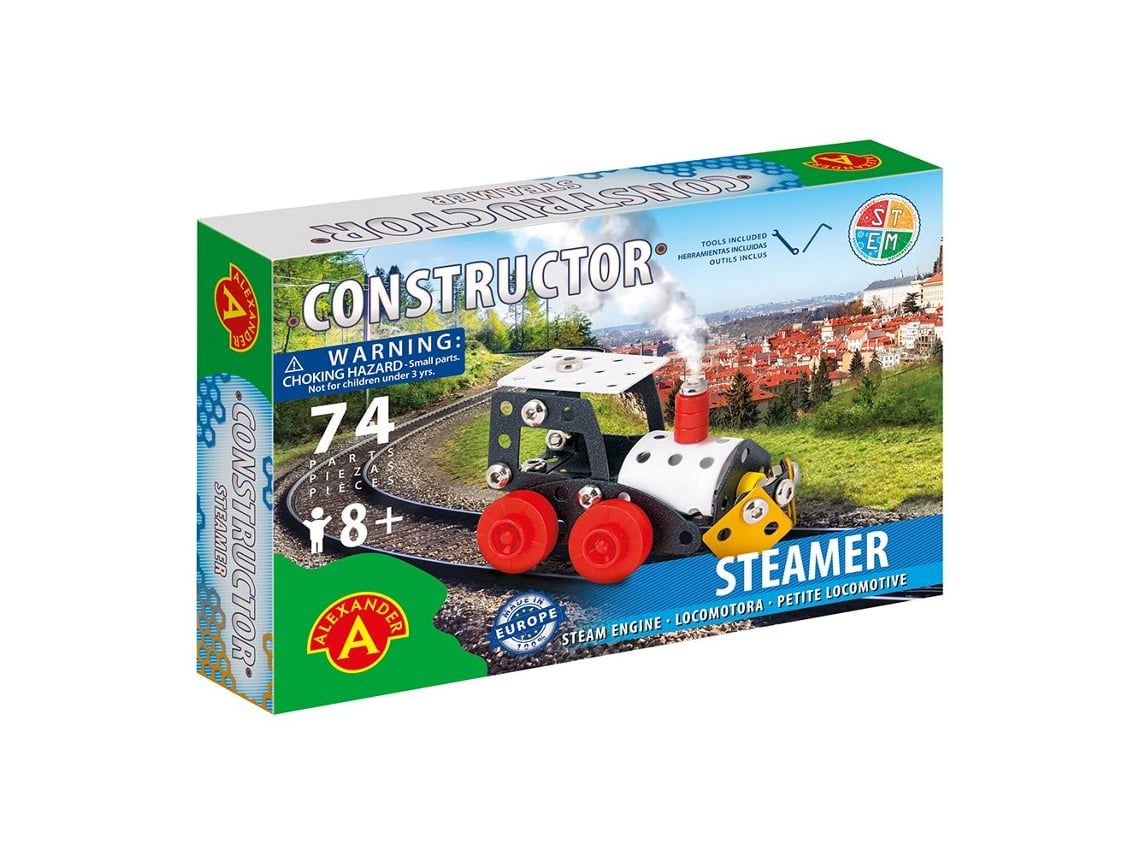 Constructor Steamer – 74-Piece Metal Building Set